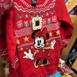 Disney Red Holiday Mickey Mouse Sweater